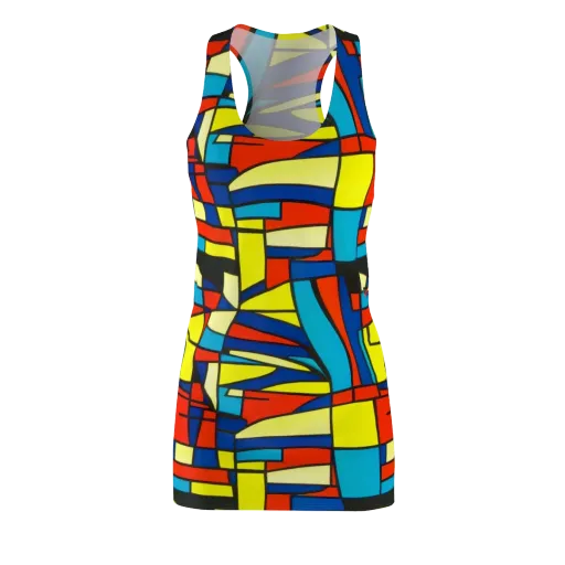 Neon Fractals on a Racerback Dress
