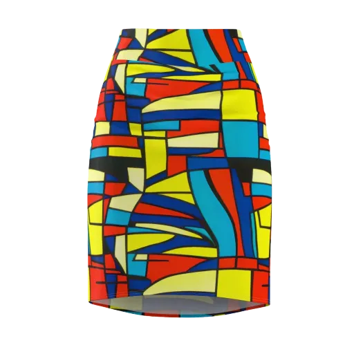 Neon Fractals on a Pencil Skirt