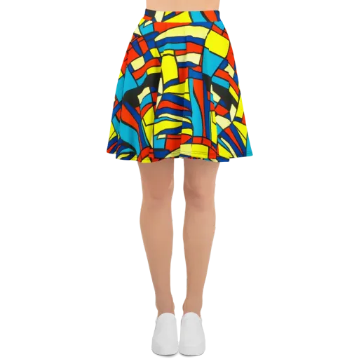 Neon Fractals on a Skater Skirt