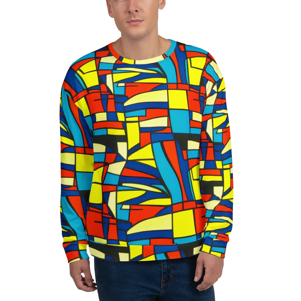 Neon Fractals on Sweatshirt — Front