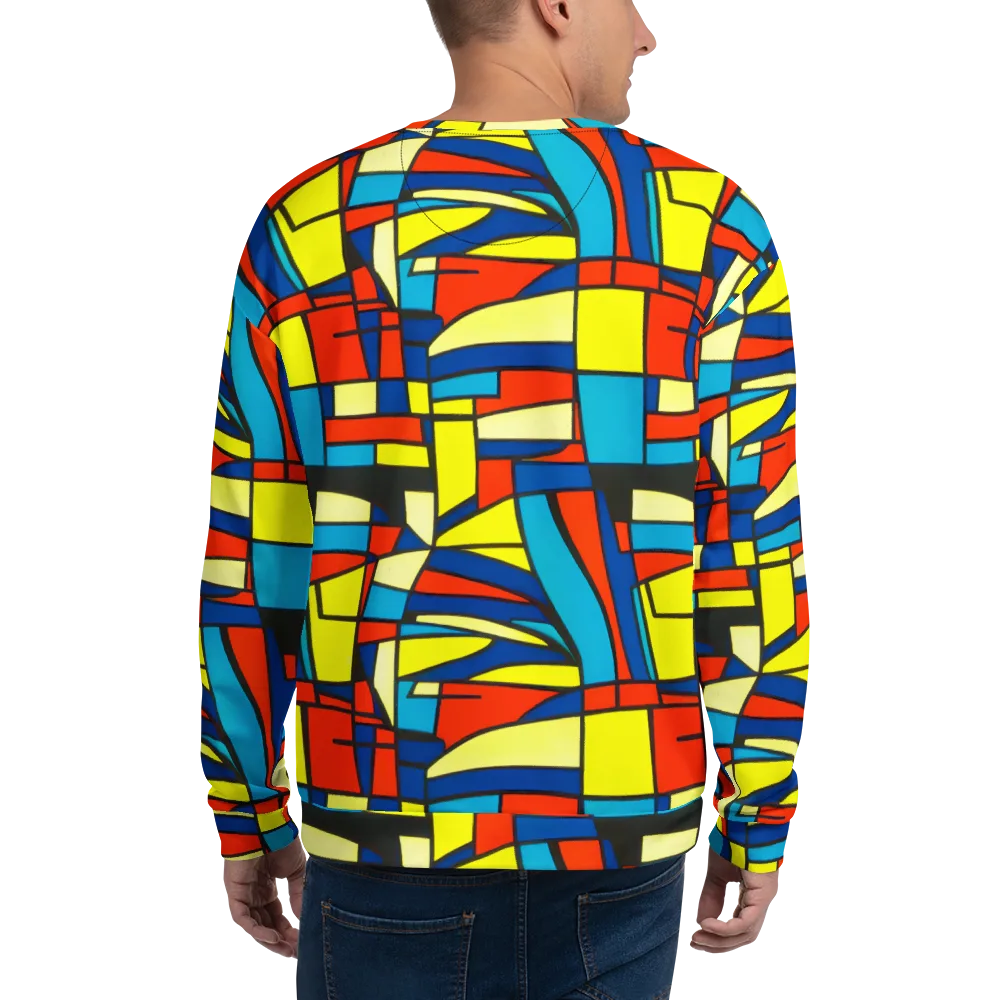 Neon Fractals on Sweatshirt — Back