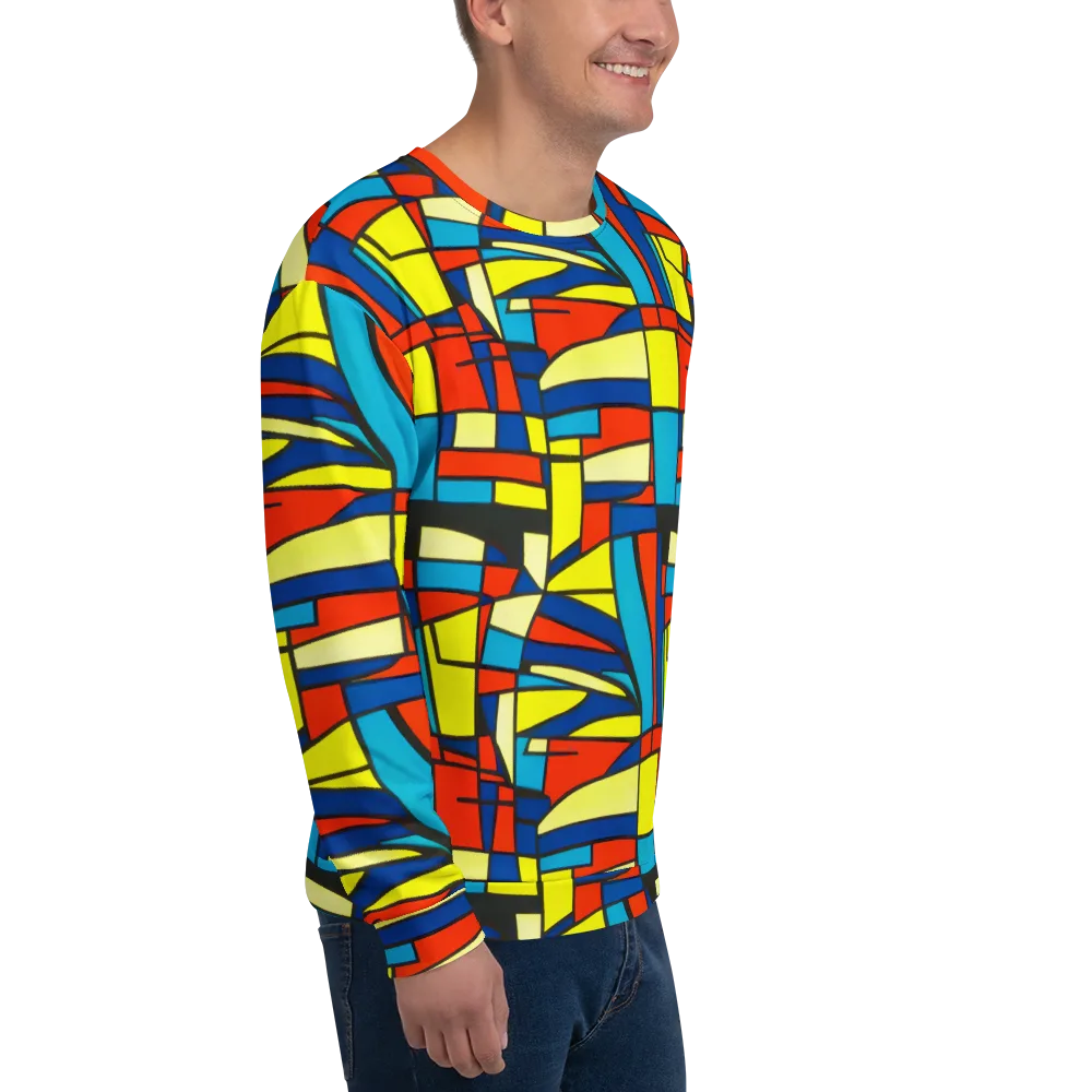 Neon Fractals on Sweatshirt — Right Front