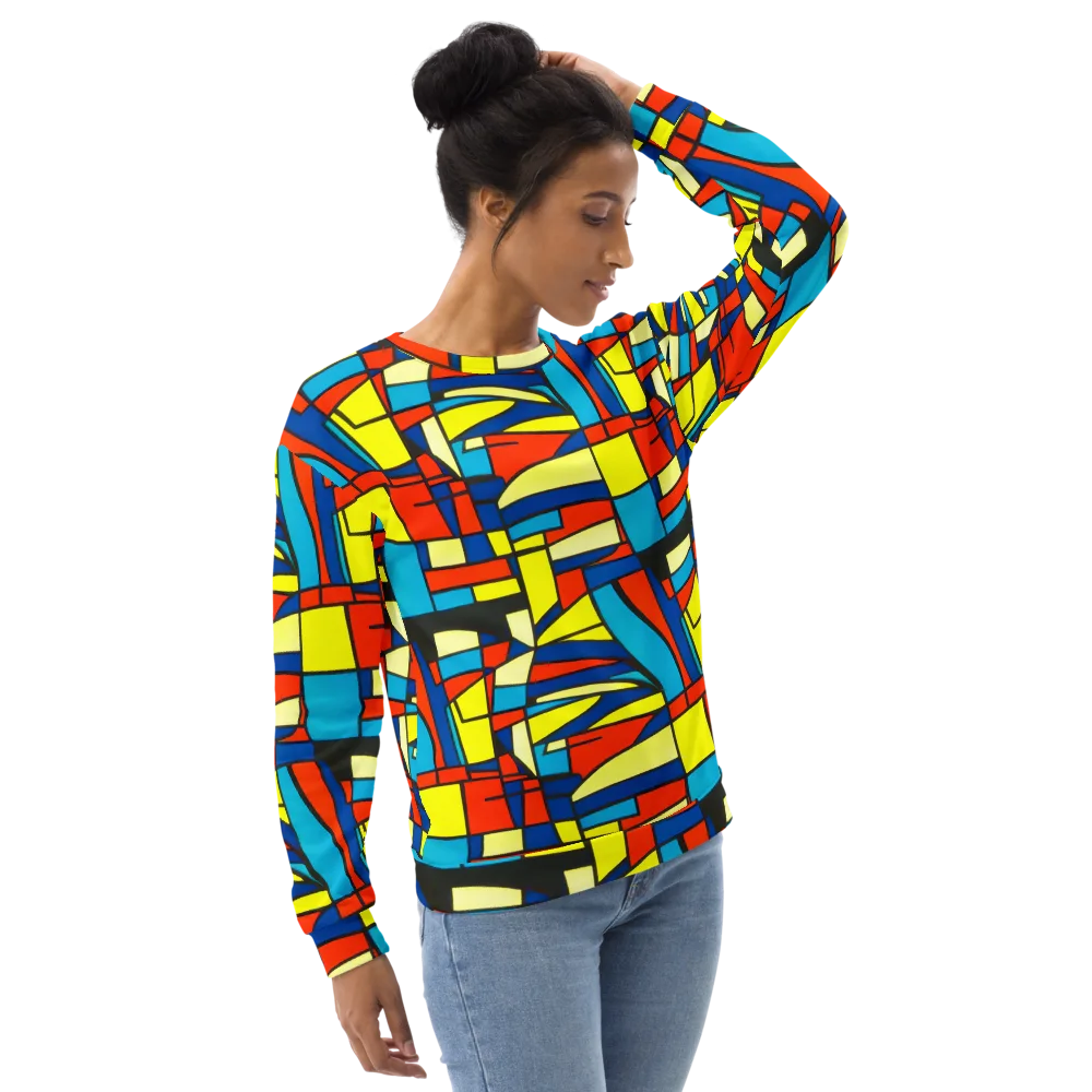 Neon Fractals on Sweatshirt — Right Front