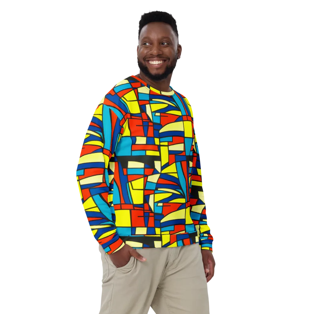 Neon Fractals on Sweatshirt — Front