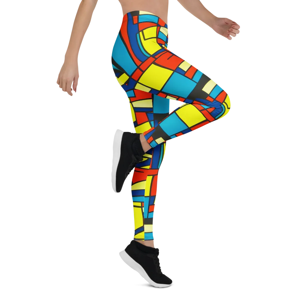 Neon Fractals on Leggings — Right