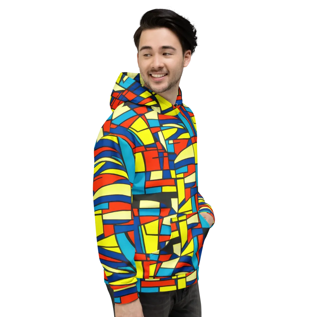 Neon Fractals on Hoodie — Right