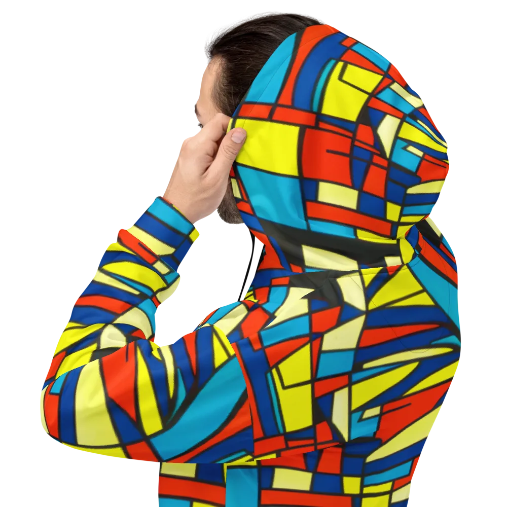 Neon Fractals on Hoodie — Back