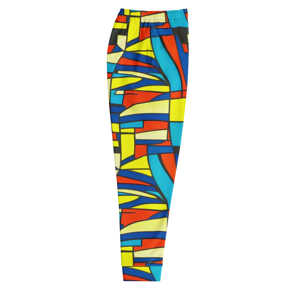 Neon Fractals on Men's Joggers — Right