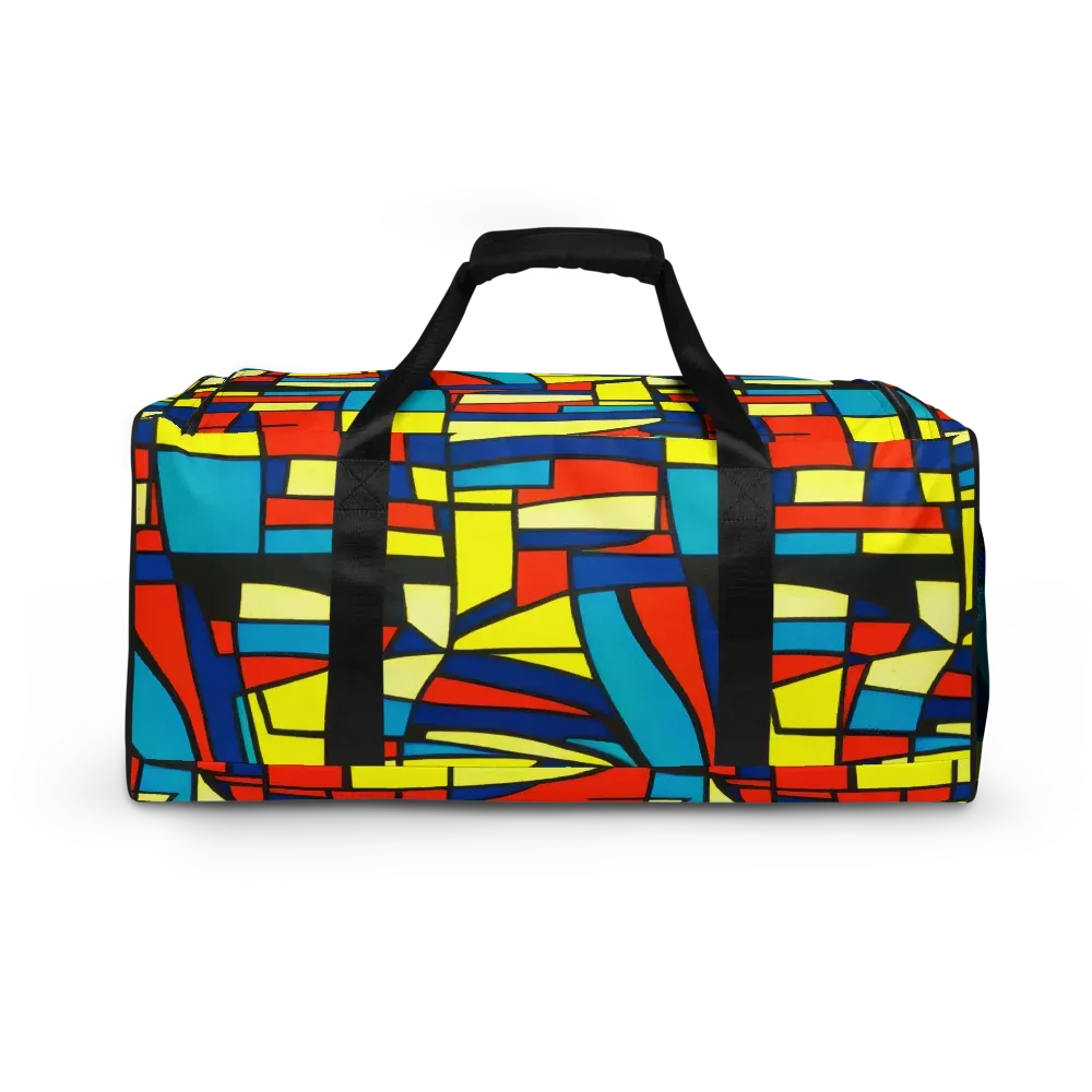 Neon Fractals on Duffle Bag — Back