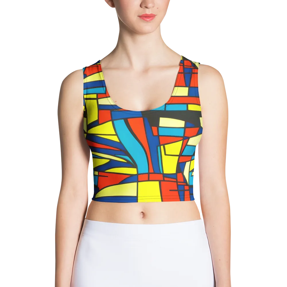 Neon Fractals on Crop Top — Front