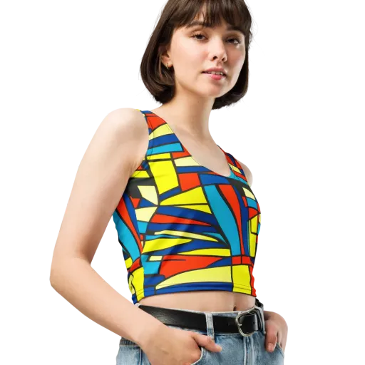 Neon Fractals on a Crop Top