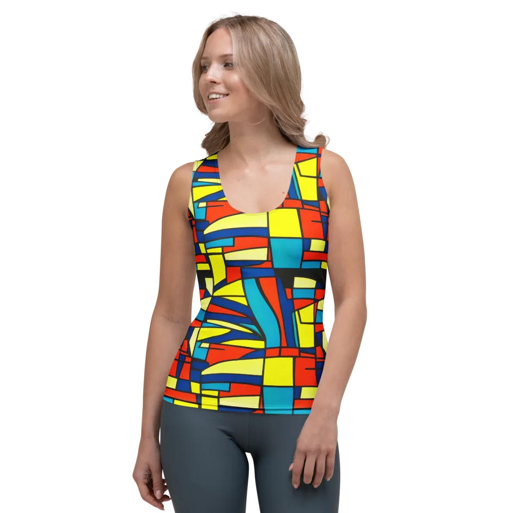 Neon Fractals on Women's Tank Top — Front