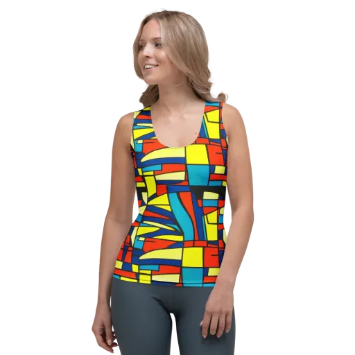 Neon Fractals on a Women's Tank Top