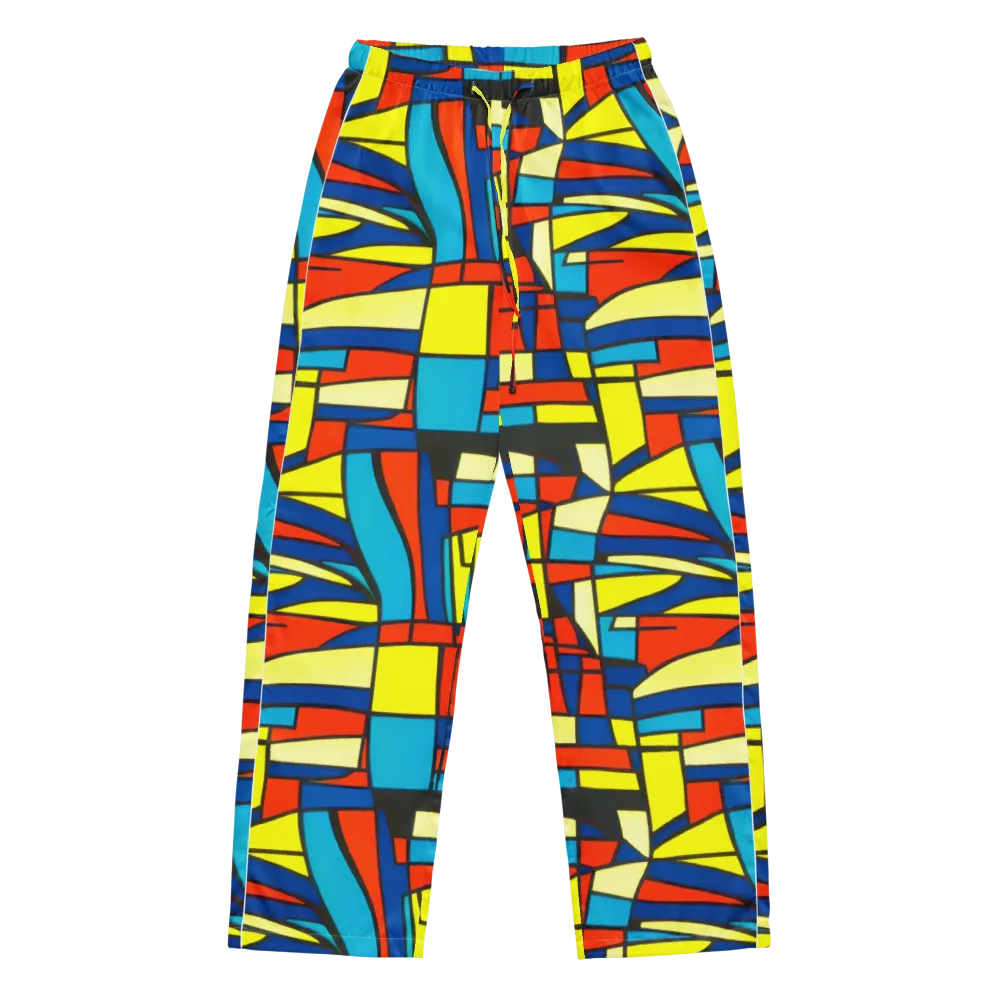 Neon Fractals on Women's Pajama Pants — Front