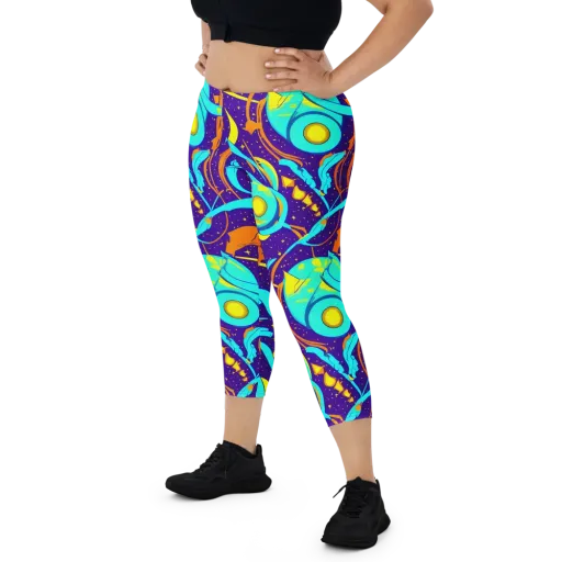 Stellar Swirl on a Capri Leggings