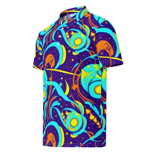 Stellar Swirl on a Men's Slim Fit Polo Shirt