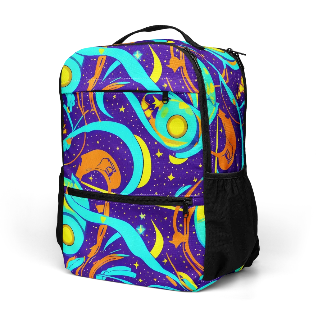 Stellar Swirl on Utility Backpack — Left Front