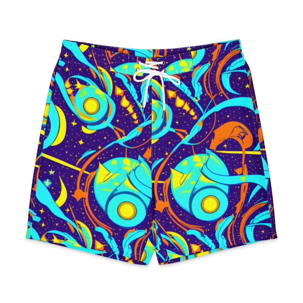 Stellar Swirl on Men's Board Shorts — Front