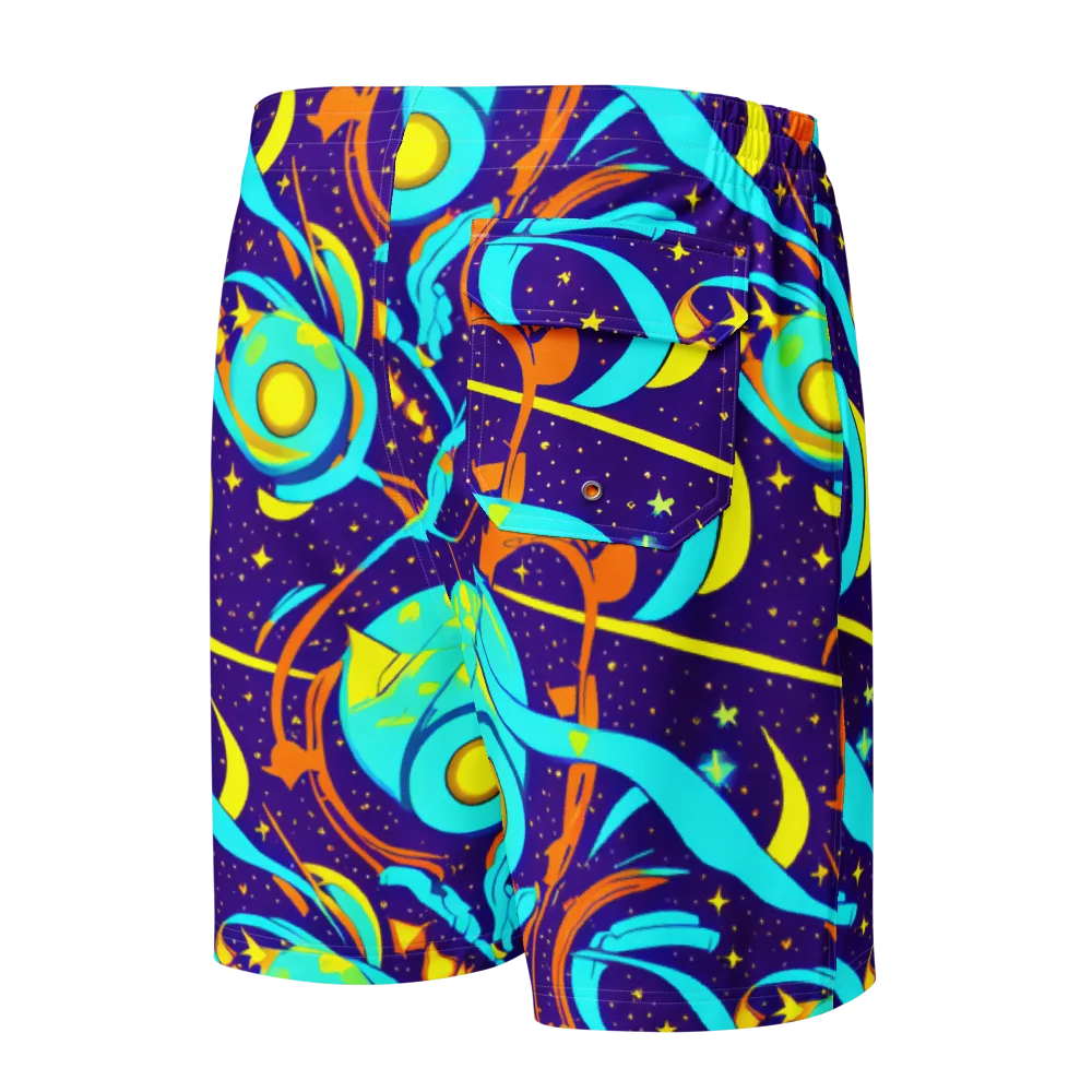 Stellar Swirl on Men's Board Shorts — Back