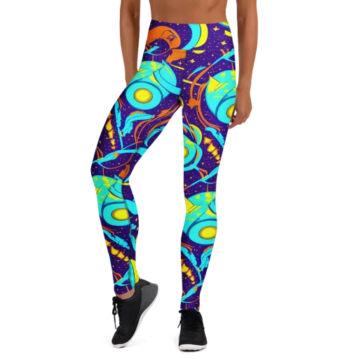 Stellar Swirl on a Yoga Leggings
