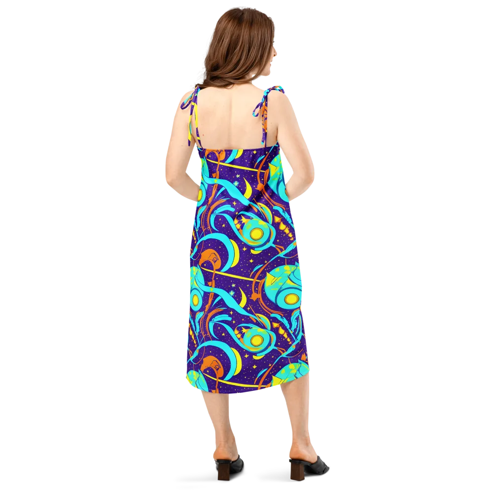 Stellar Swirl on Slip Dress — Back