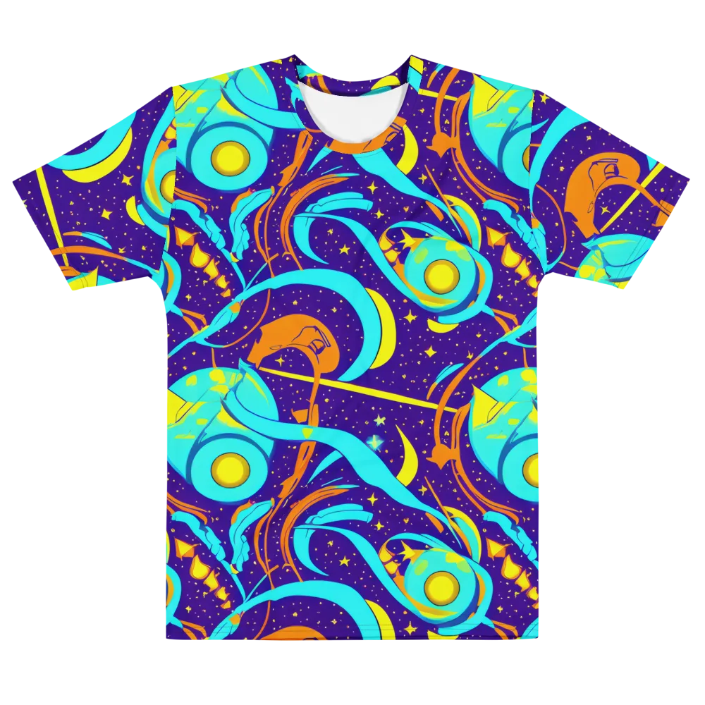 Stellar Swirl on Men's Cotton Crew Neck T-Shirt — Front
