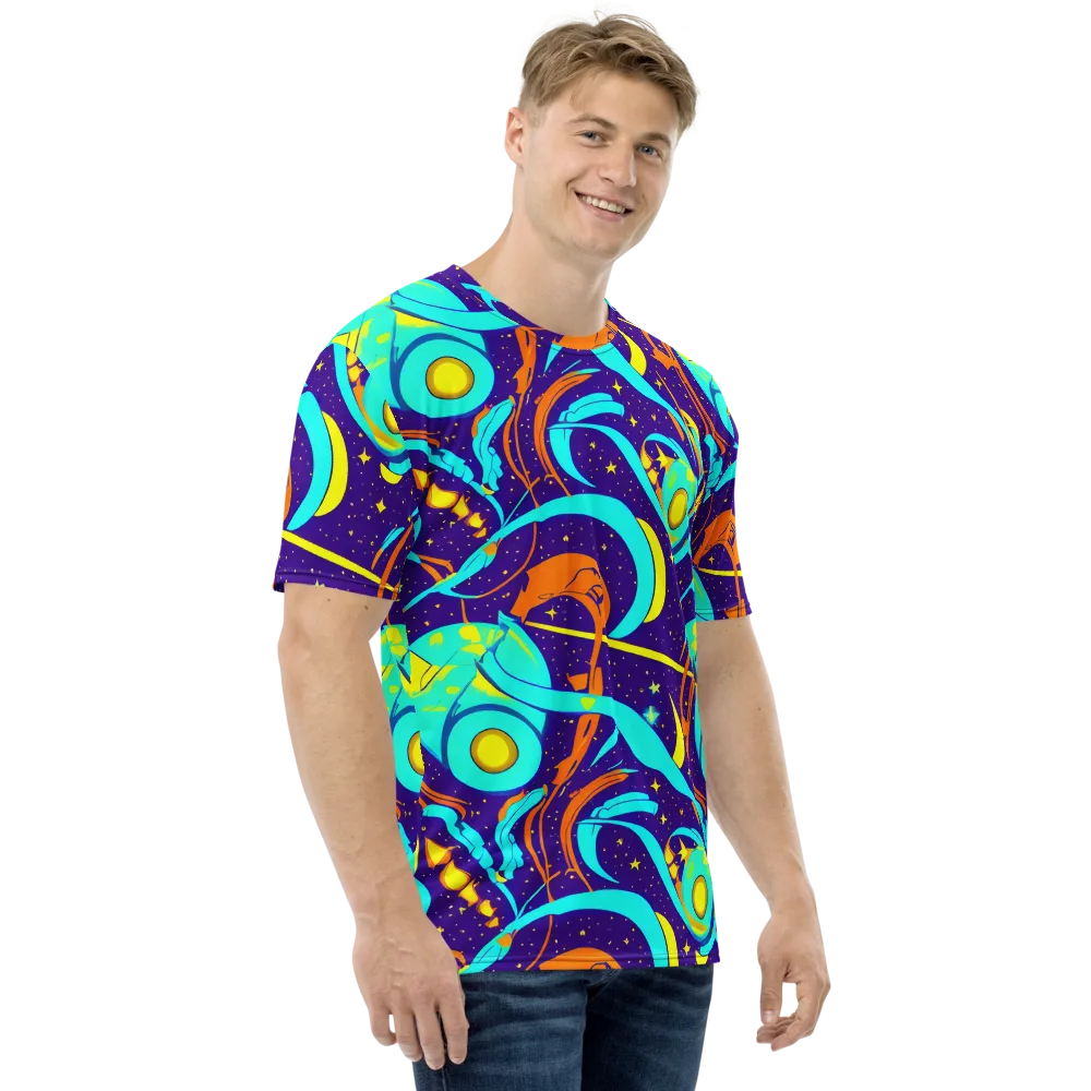 Stellar Swirl on Men's Crew Neck T-Shirt — Right
