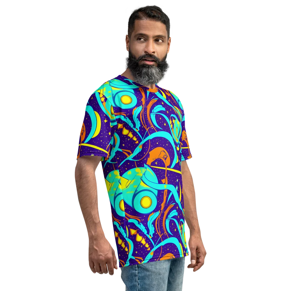 Stellar Swirl on Men's Crew Neck T-Shirt — Right