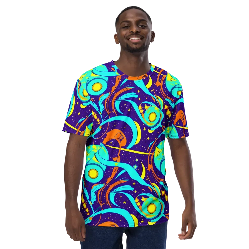 Stellar Swirl on Men's Crew Neck T-Shirt — Front