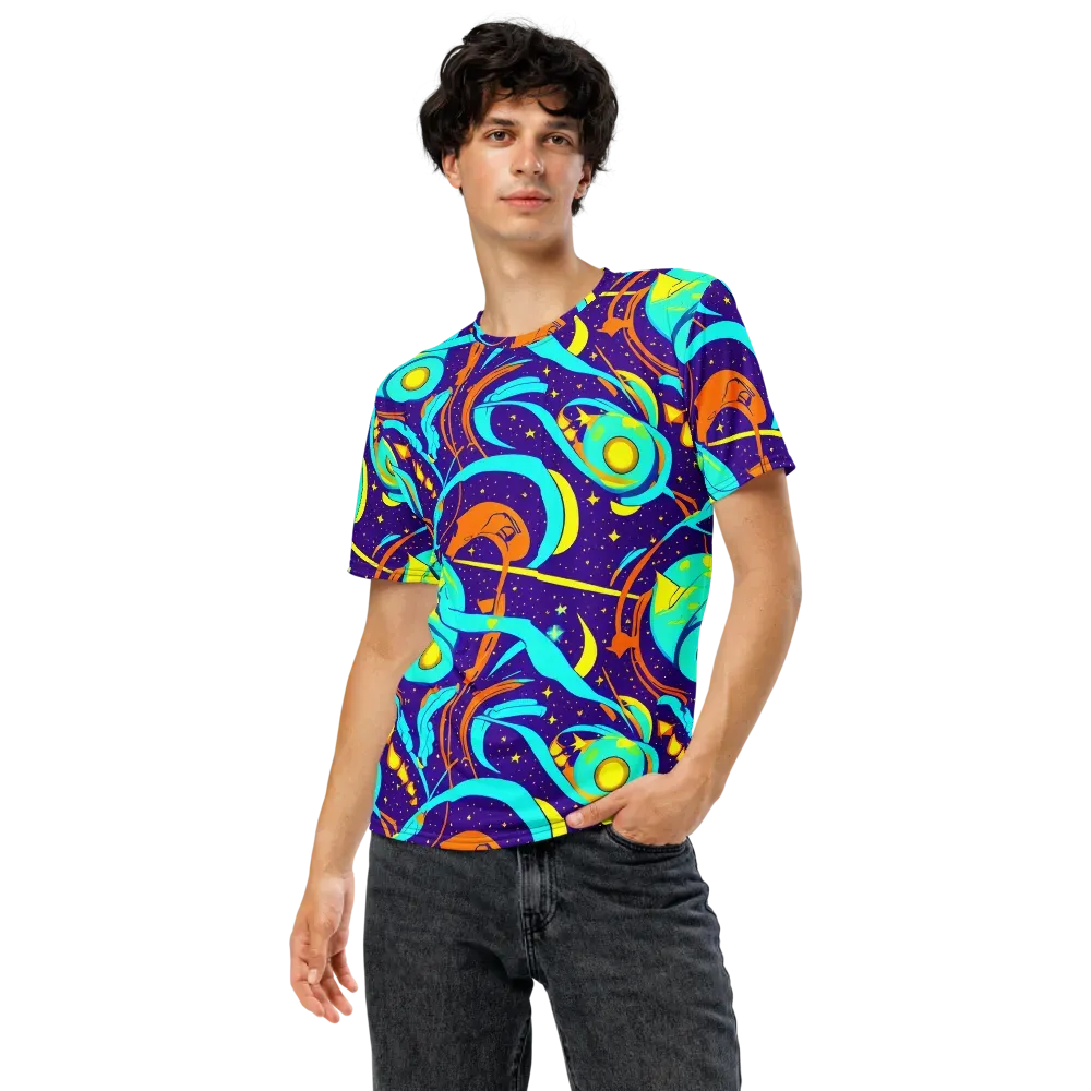 Stellar Swirl on Men's Crew Neck T-Shirt — Front