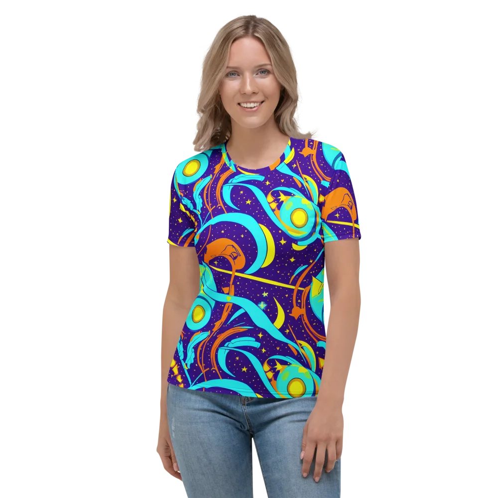 Stellar Swirl on Women's Crew Neck T-Shirt — Front