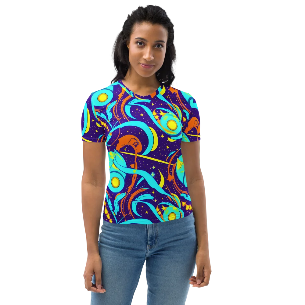 Stellar Swirl on Women's Crew Neck T-Shirt — Front