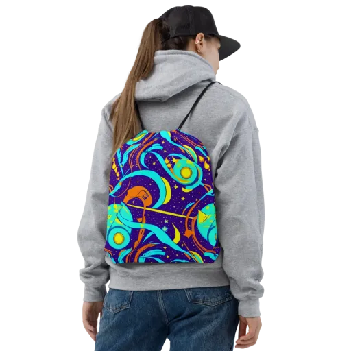 Stellar Swirl on a Drawstring Bag