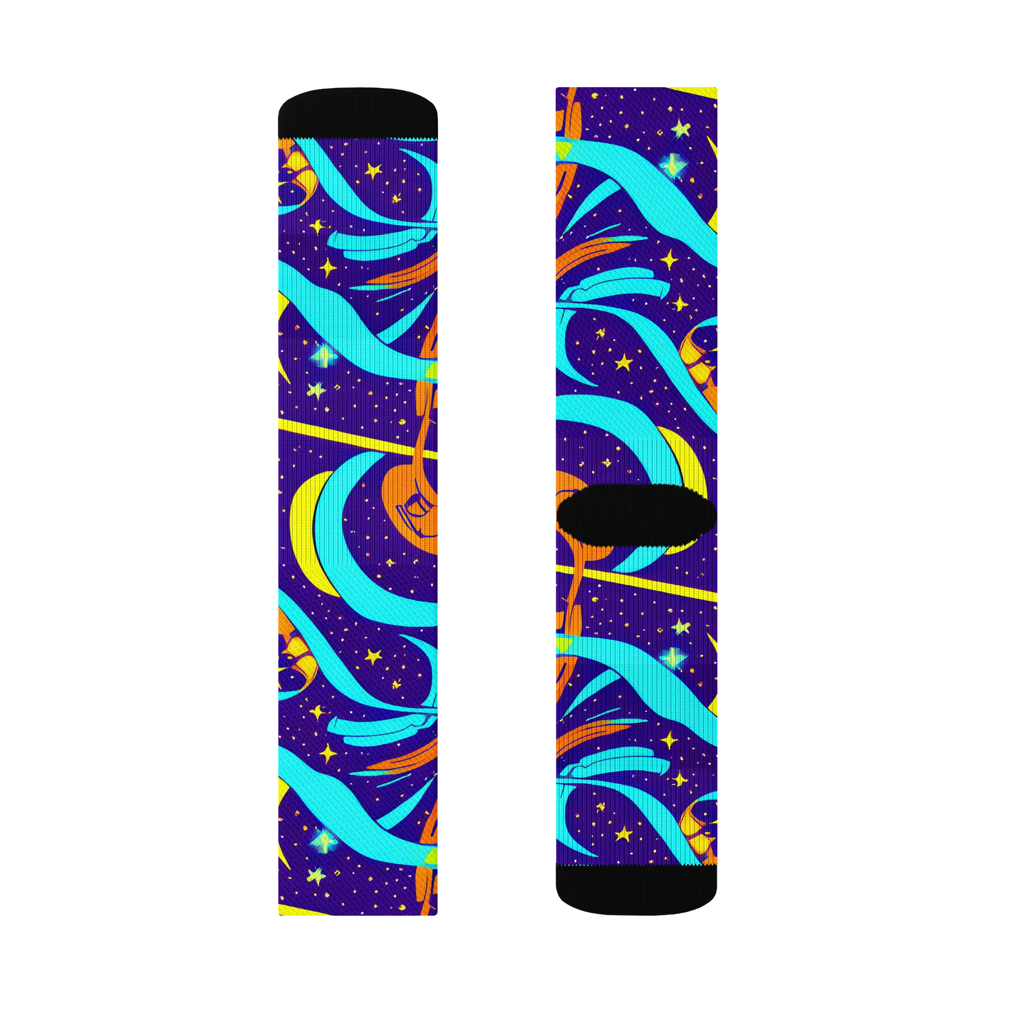 Stellar Swirl on Socks — Left Sock