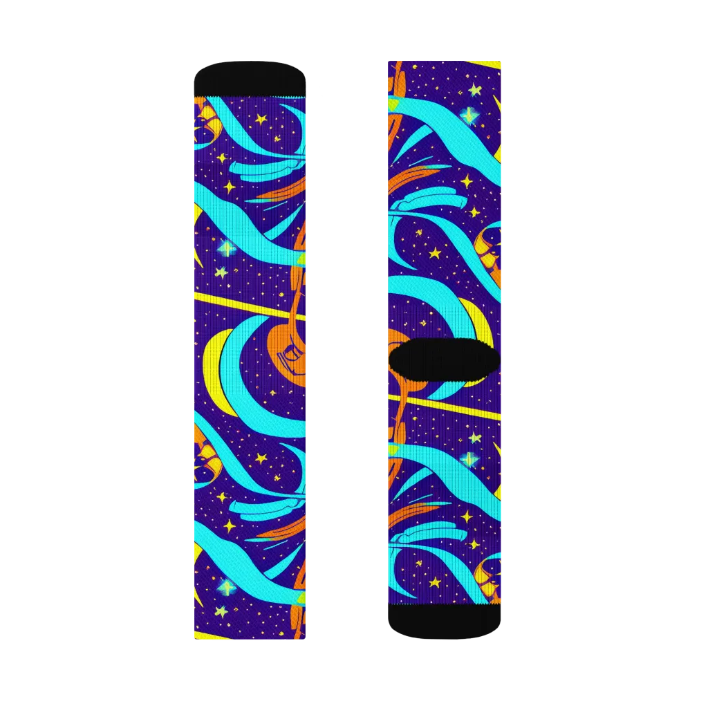 Stellar Swirl on Socks — Right Sock