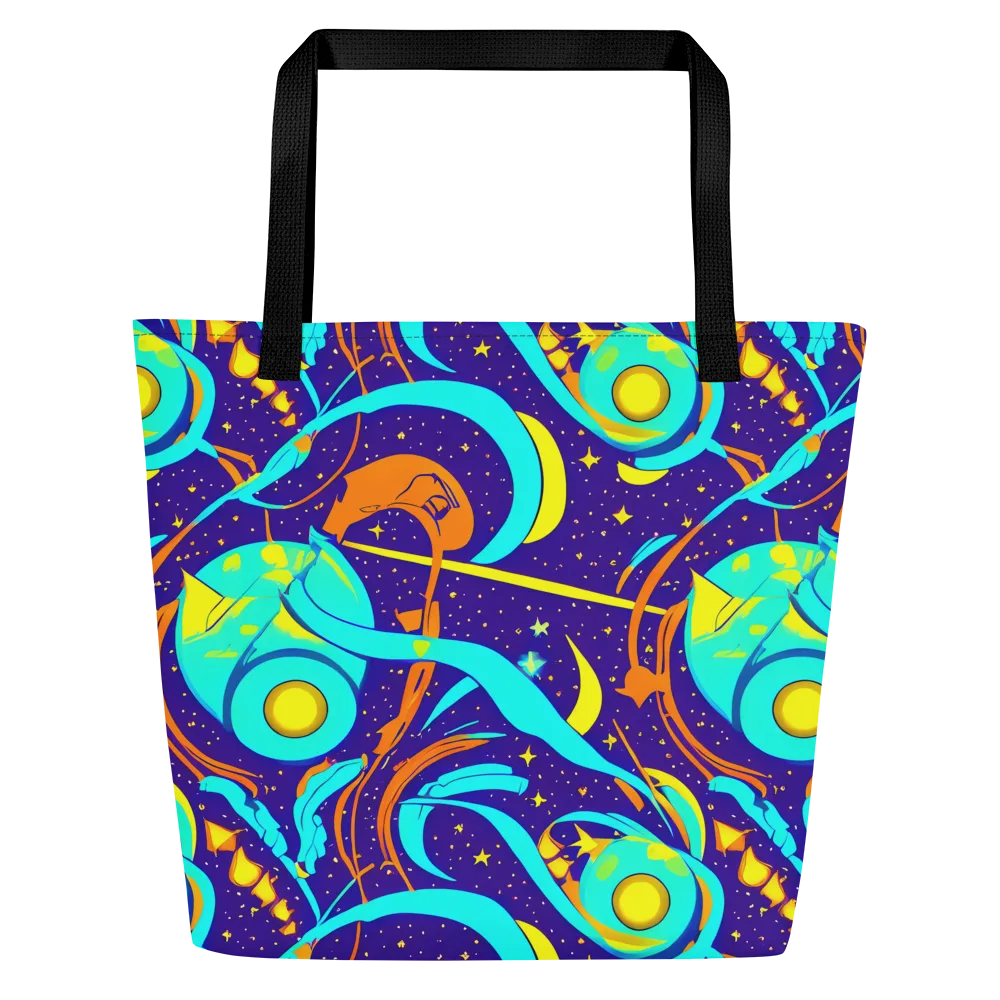 Stellar Swirl on Large Tote Bag W/ Pocket — Front