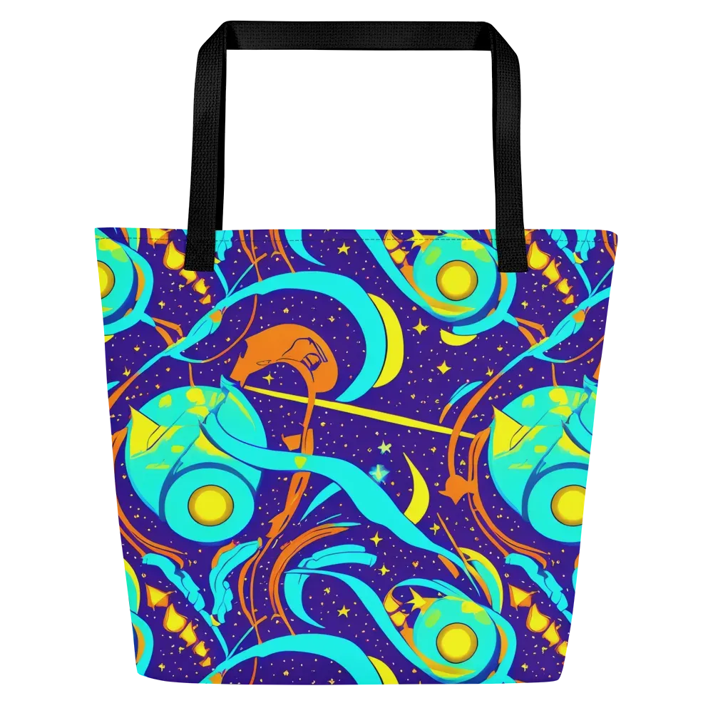 Stellar Swirl on Large Tote Bag W/ Pocket — Front