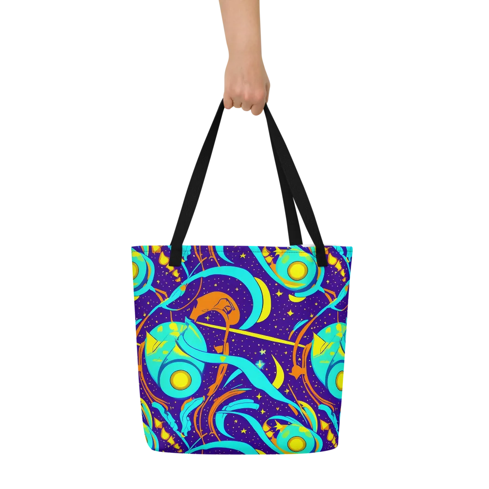 Stellar Swirl on Large Tote Bag W/ Pocket — Front