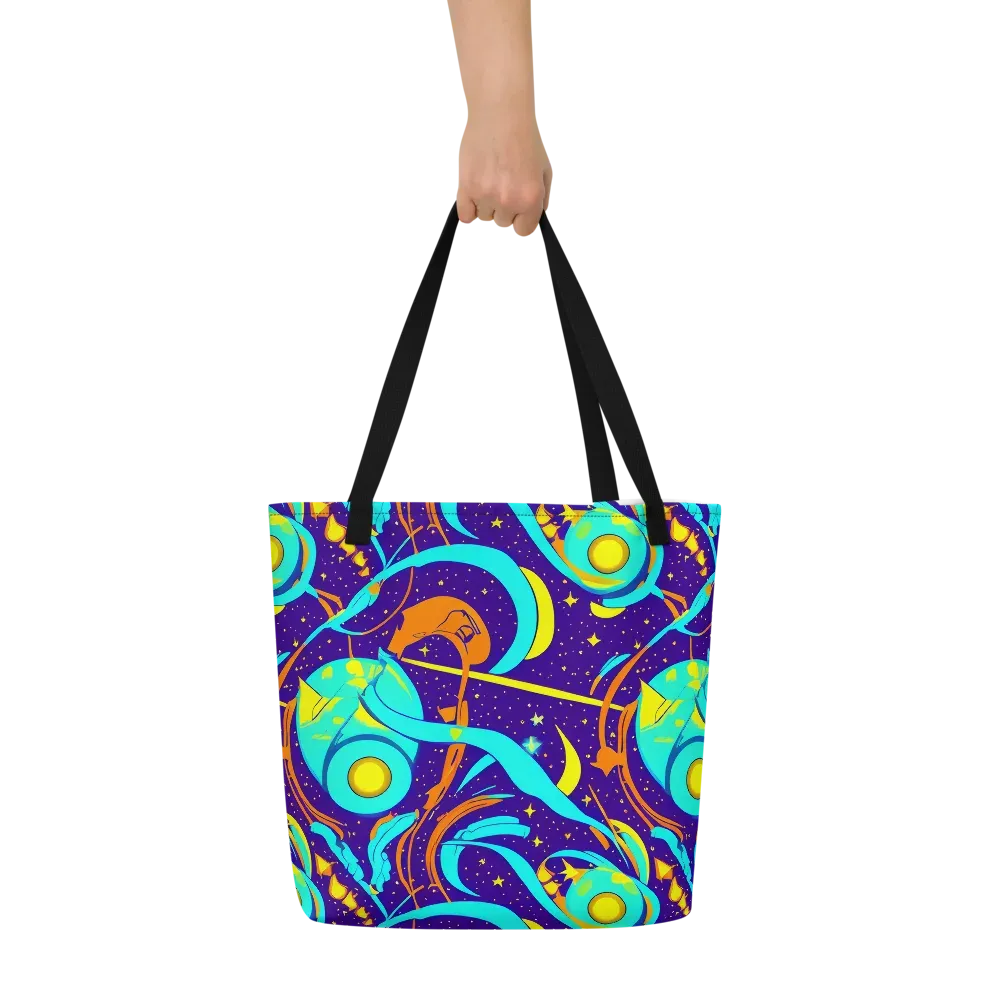 Stellar Swirl on Large Tote Bag W/ Pocket — Front
