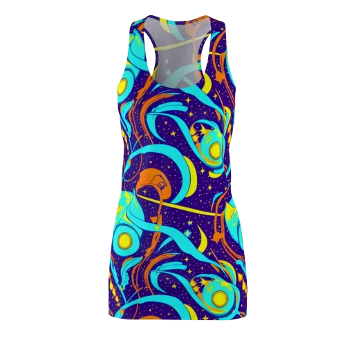 Stellar Swirl on a Racerback Dress