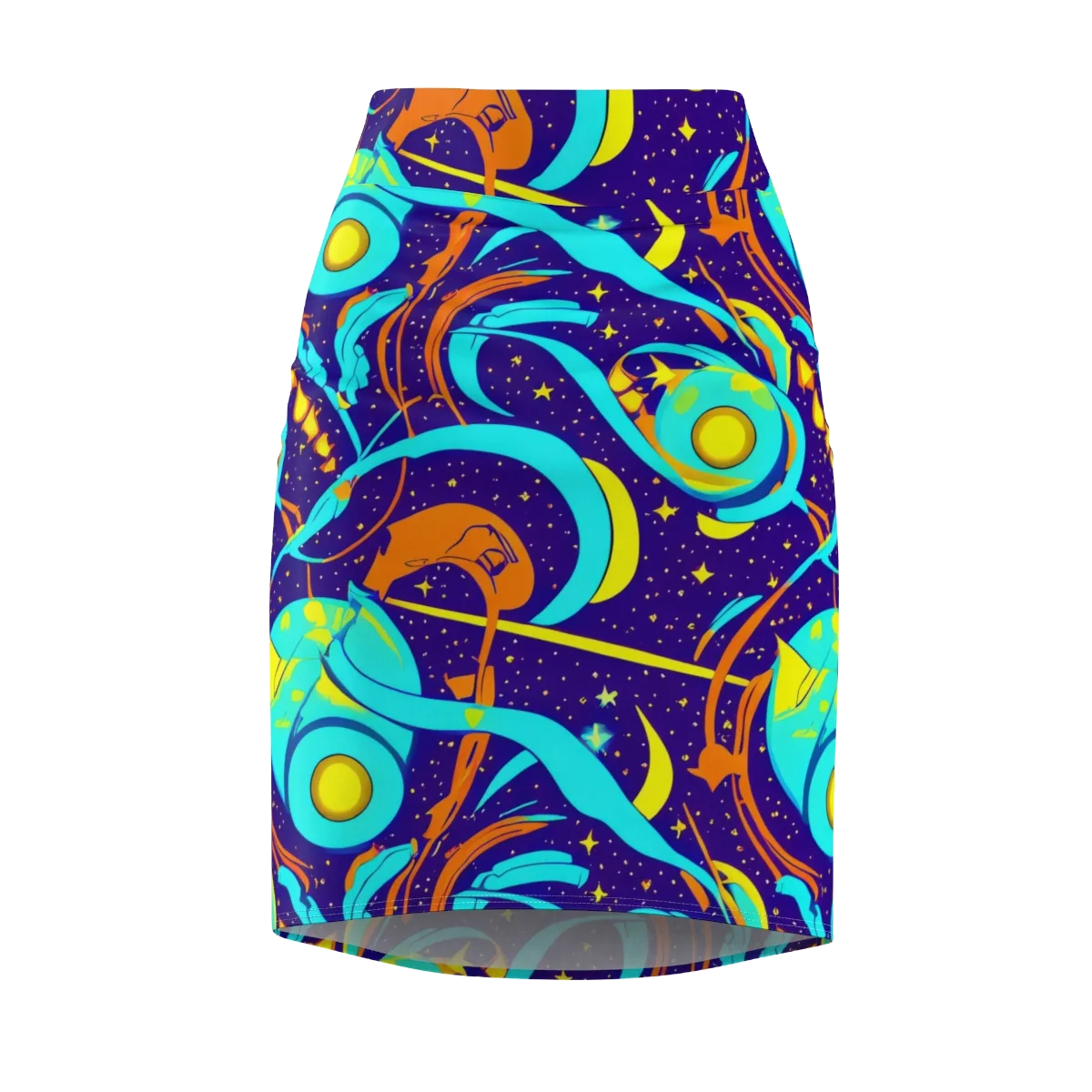 Stellar Swirl on Pencil Skirt — Front