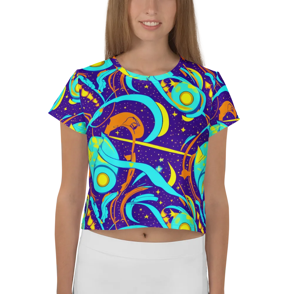 Stellar Swirl on Crop Tee — Front