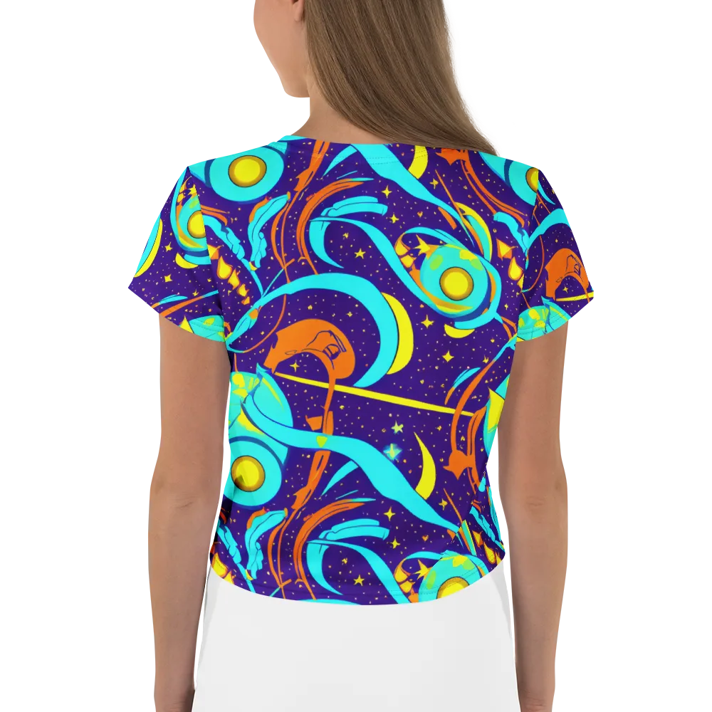 Stellar Swirl on Crop Tee — Back