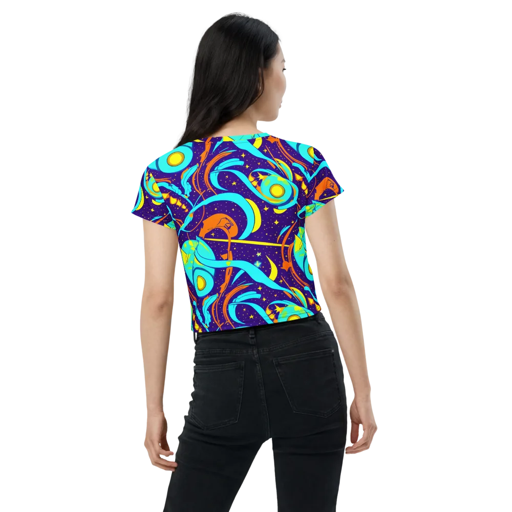 Stellar Swirl on Crop Tee — Back