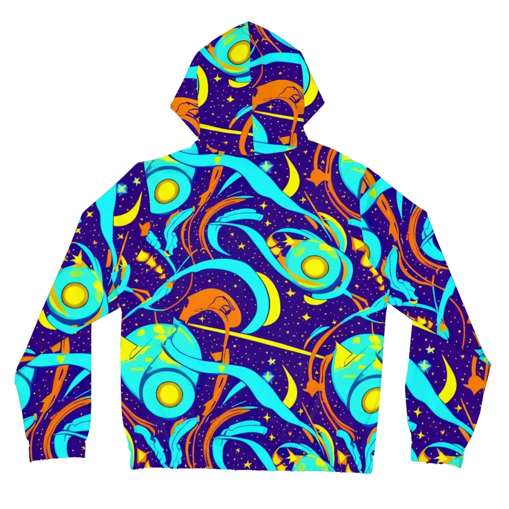 Stellar Swirl on Women's Full-Zip Hoodie — Back