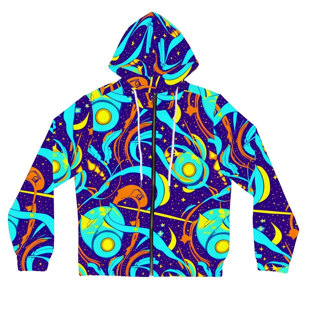 Stellar Swirl on Women's Full-Zip Hoodie — Front