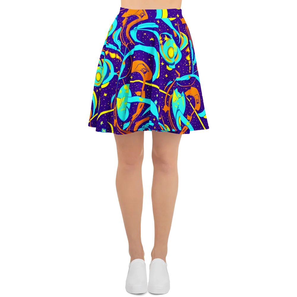 Stellar Swirl on Skater Skirt — Front