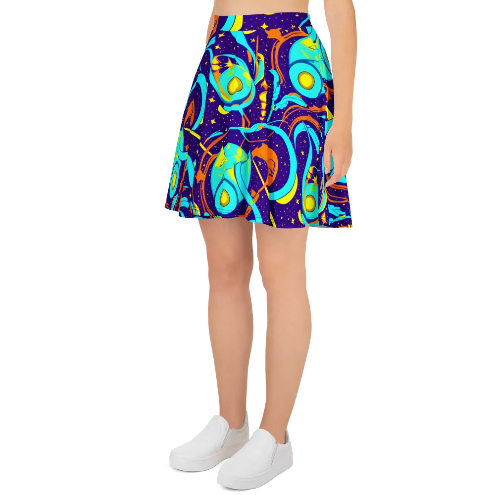 Stellar Swirl on Skater Skirt — Left