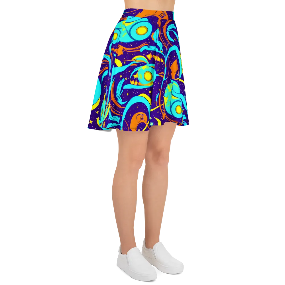 Stellar Swirl on Skater Skirt — Right