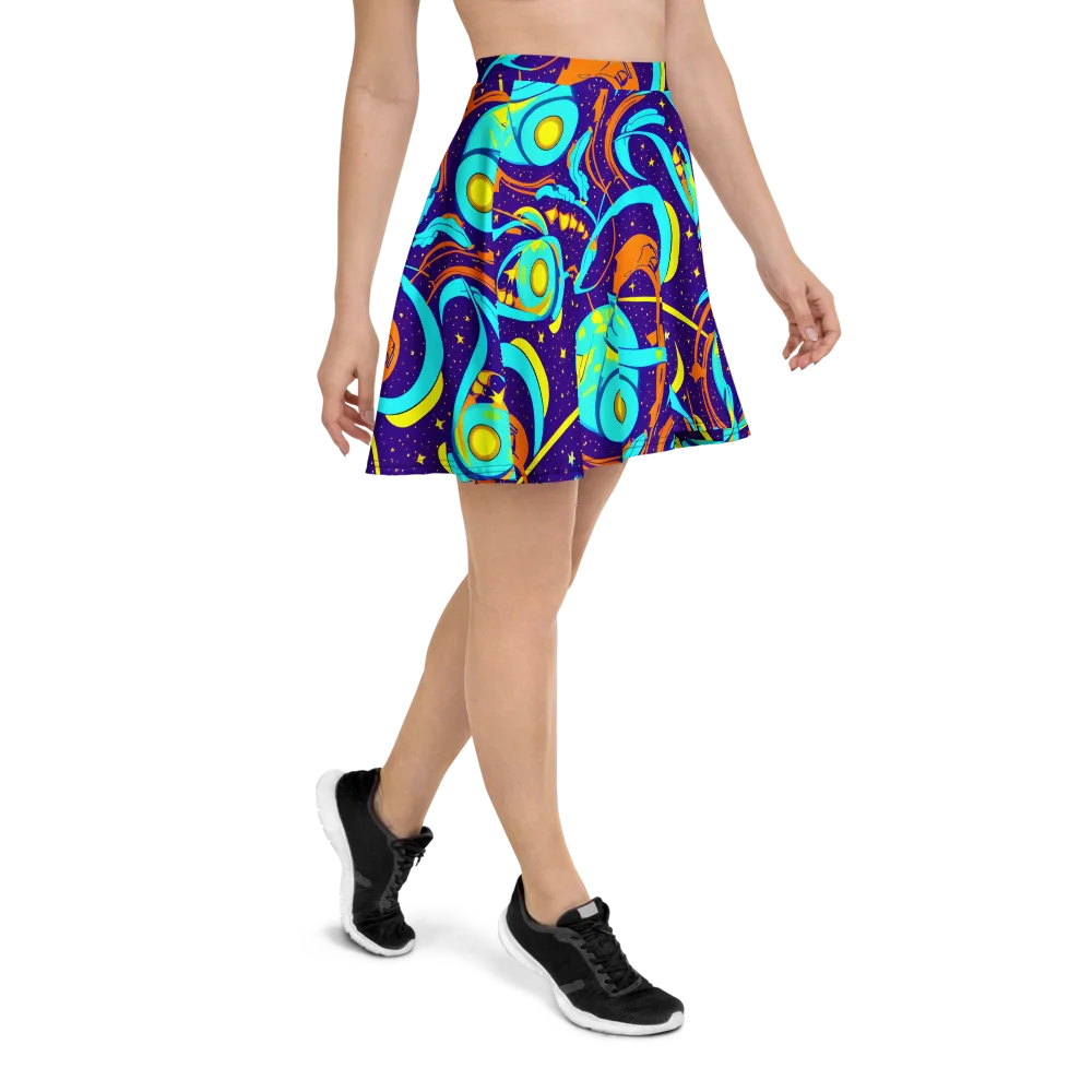 Stellar Swirl on Skater Skirt — Right